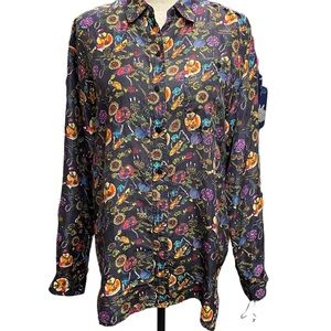 Vintage Oleg Cassini Silk Button-down